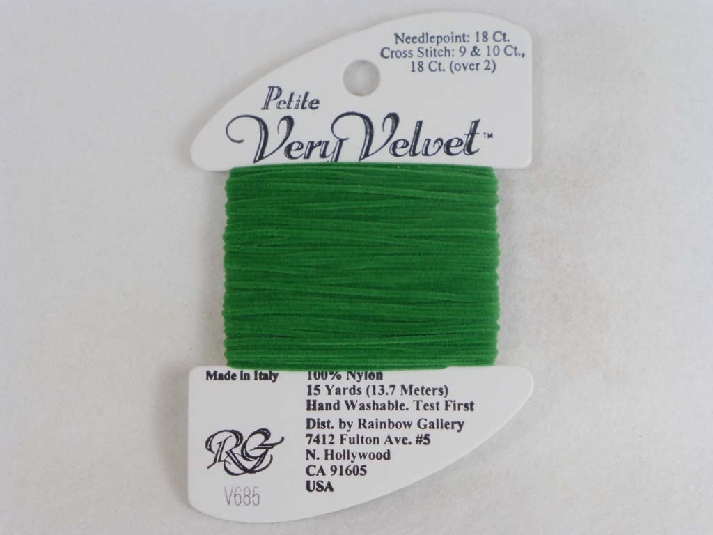 Petite Very Velvet V685 Turf Green by Rainbow Gallery From Beehive Needle Arts