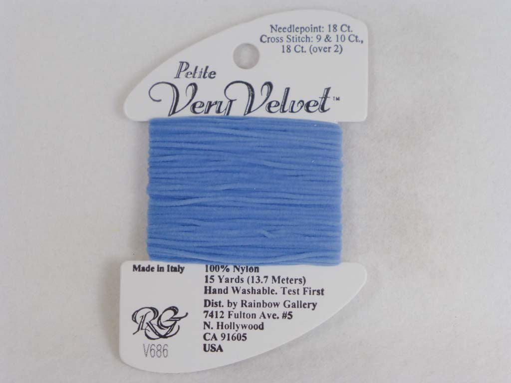 Petite Very Velvet V686 Wedgwood by Rainbow Gallery From Beehive Needle Arts