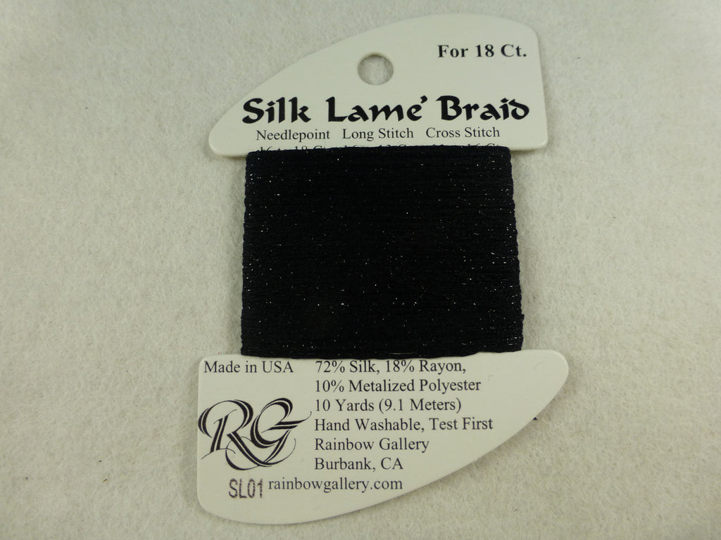 Silk Lame Braid SL01 Black
