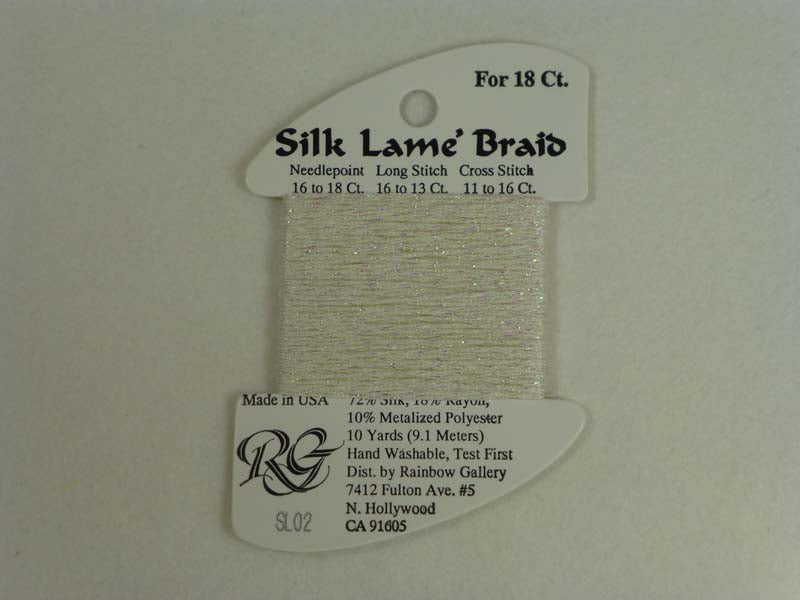 Silk Lame Braid SL02 White