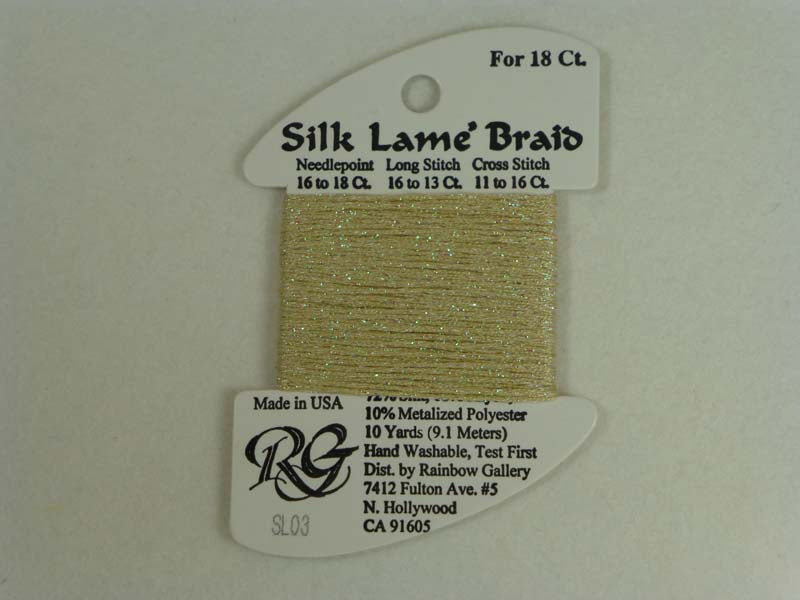 Silk Lame Braid SL03 Ecru