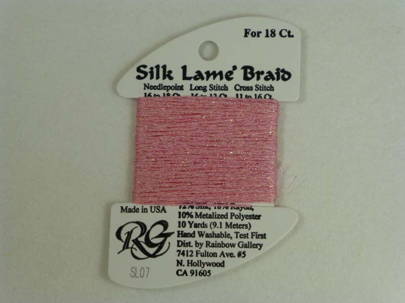 Silk Lame Braid SL07 Pink