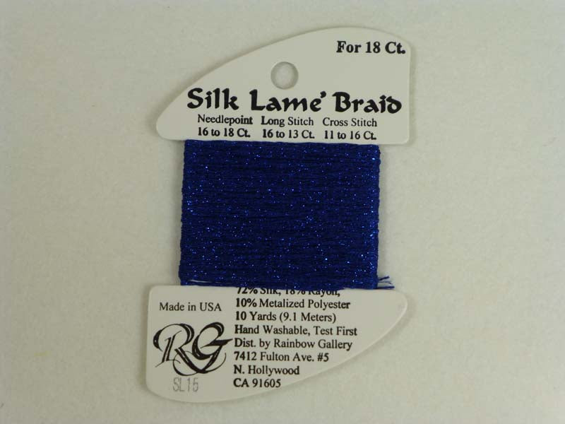 Silk Lame Braid SL15 Dark Blue