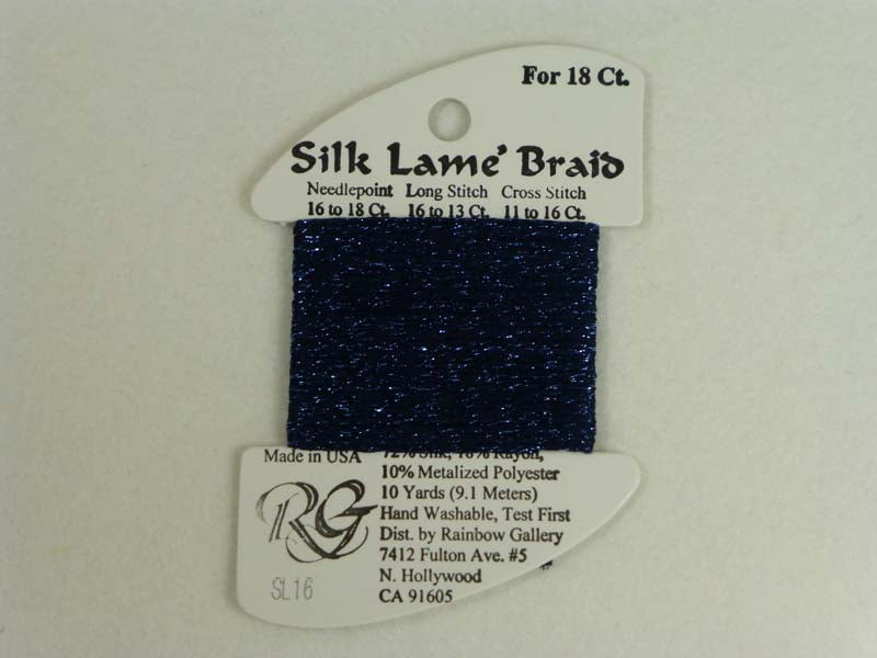 Silk Lame Braid SL16 Navy