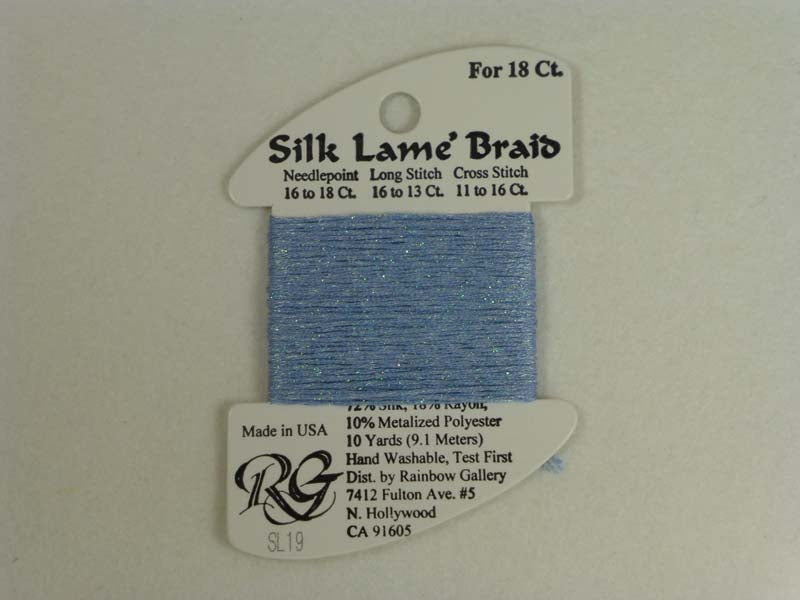 Silk Lame Braid SL19 Antique Blue