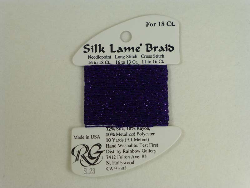 Silk Lame Braid SL23 Dark Lavender