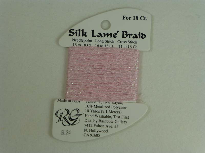 Silk Lame Braid SL24 Baby Pink