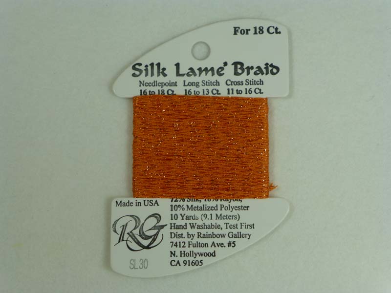 Silk Lame Braid SL30 Orange