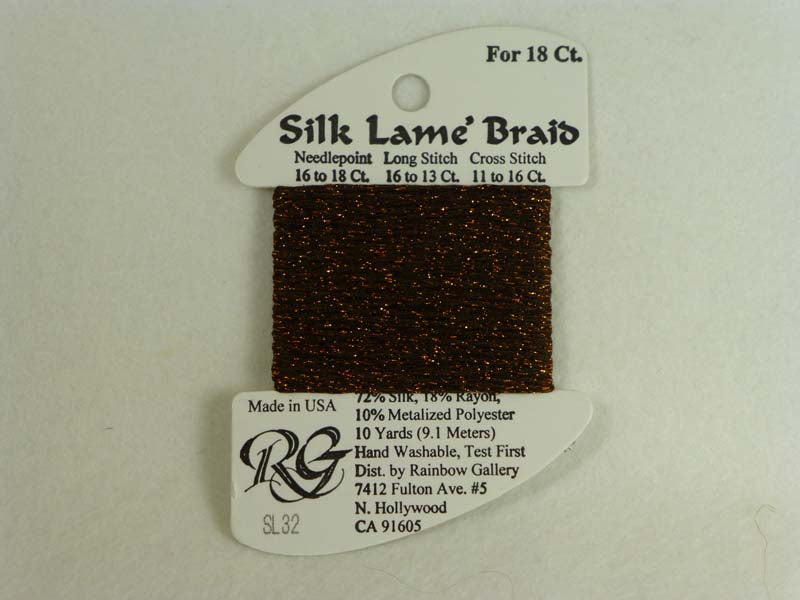 Silk Lame Braid SL32 Coffee