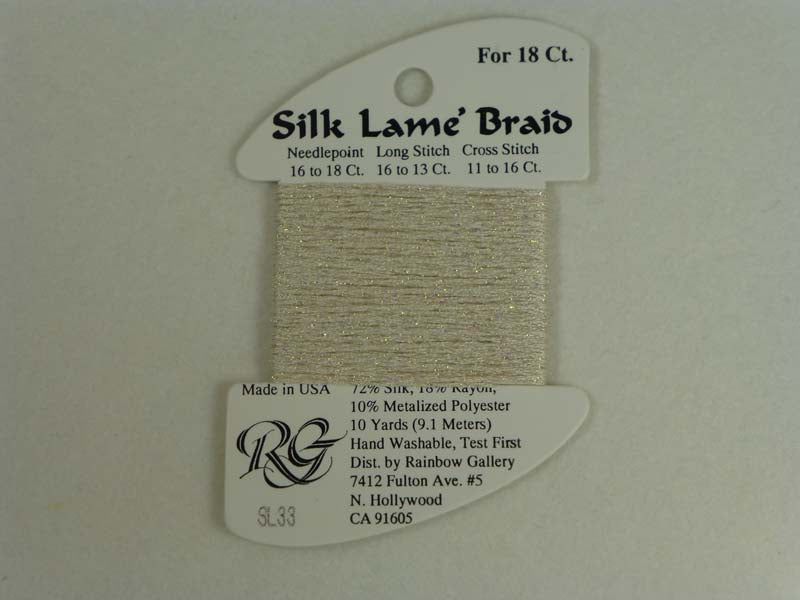 Silk Lame Braid SL33 Eggshell