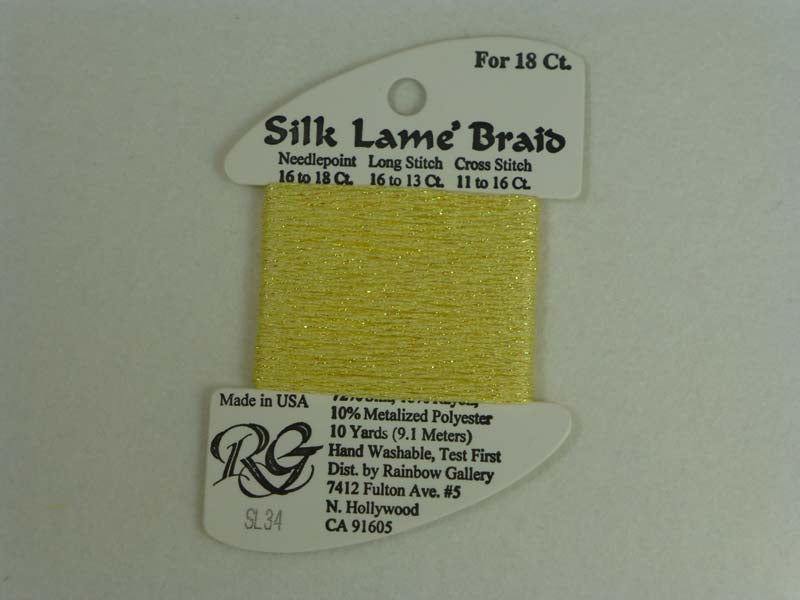 Silk Lame Braid SL34 Lemon