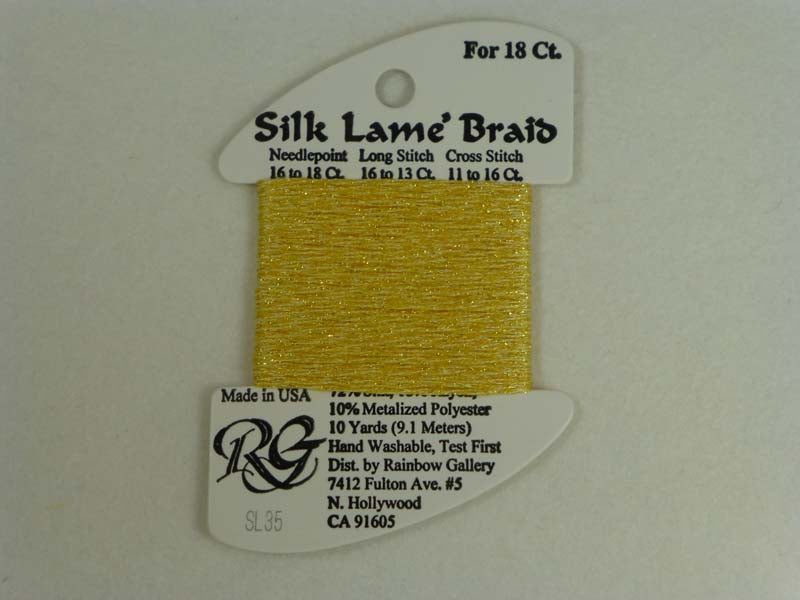 Silk Lame Braid SL35 Buttercup