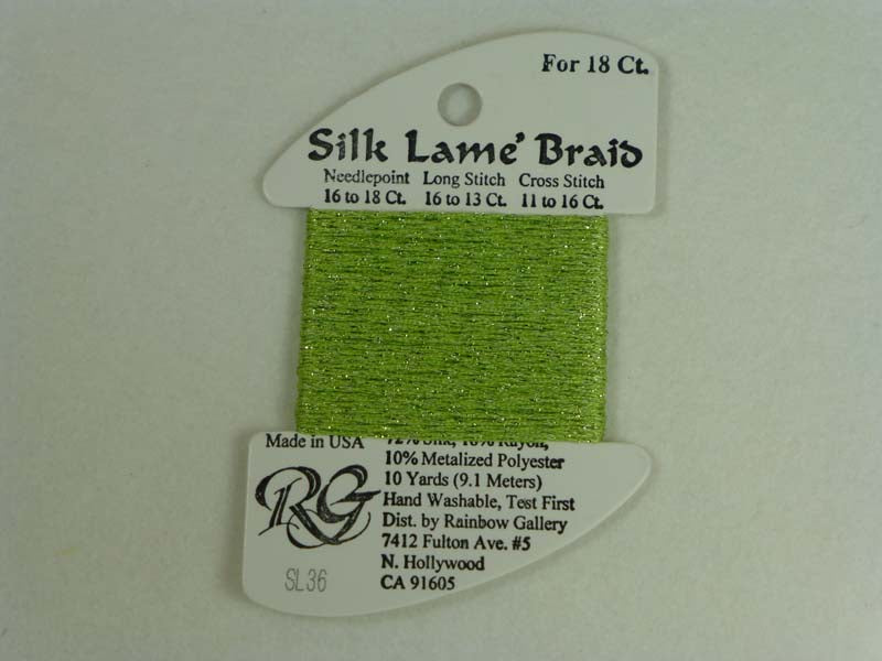 Silk Lame Braid SL36 Chartreuse