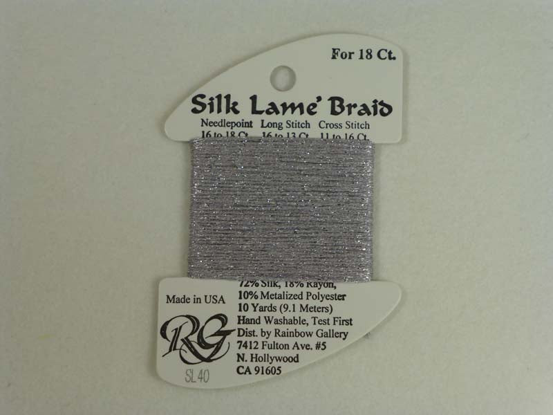 Silk Lame Braid SL40 Dove Gray