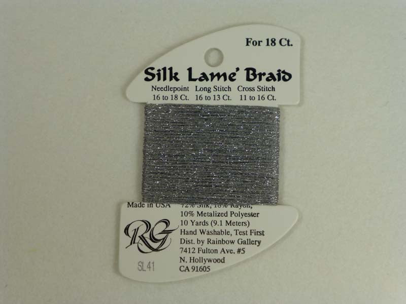 Silk Lame Braid SL41 Pewter