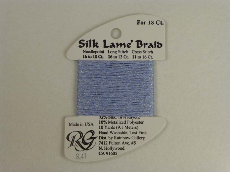 Silk Lame Braid SL47 Lavender Blue