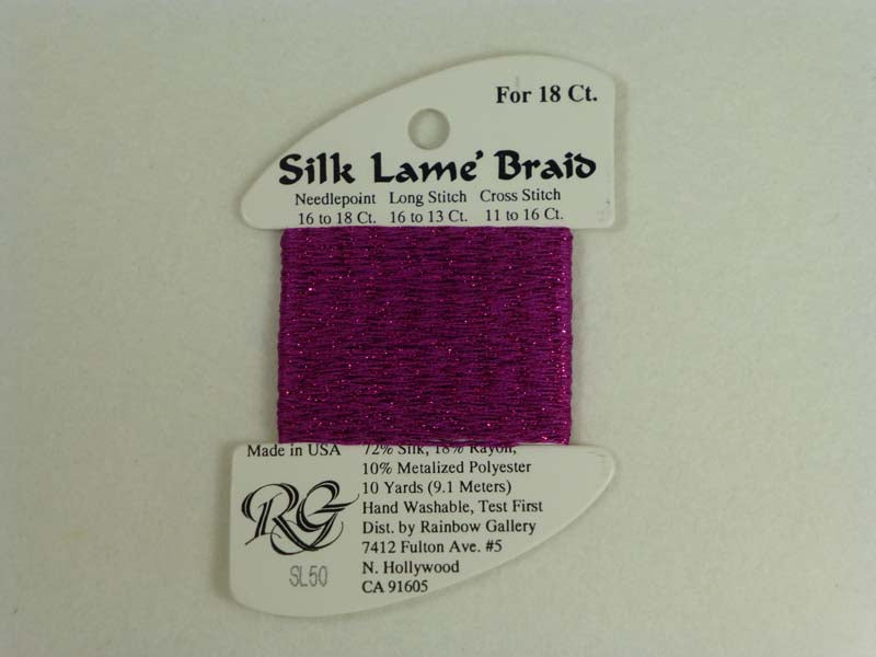 Silk Lame Braid SL50 Fuchsia