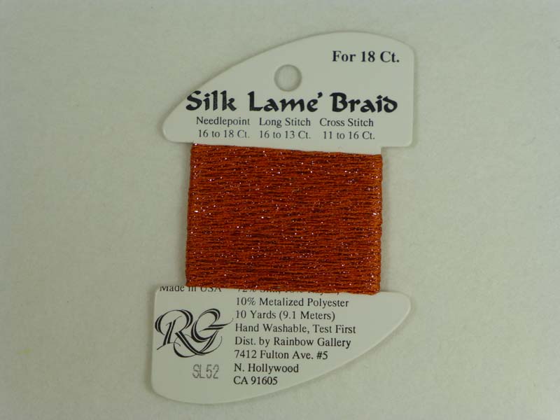 Silk Lame Braid SL52 Pumpkin