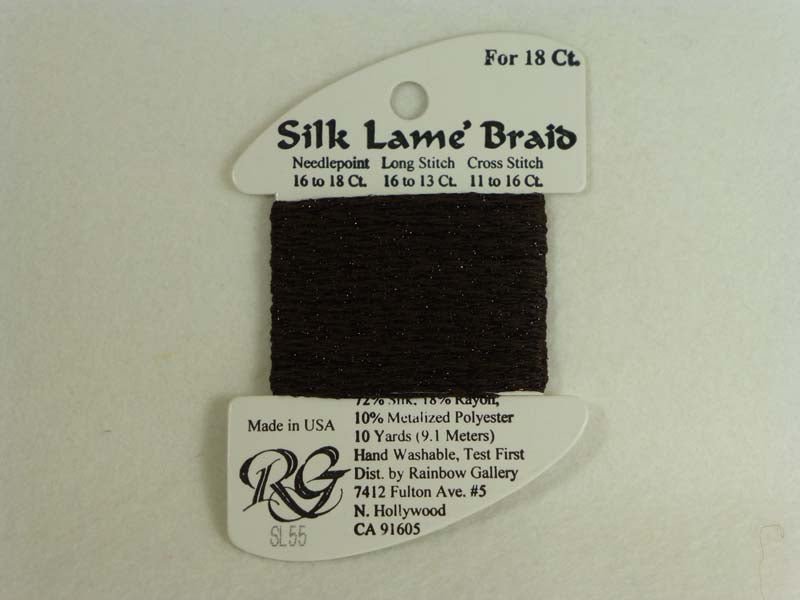 Silk Lame Braid SL55 Dark Chocolate