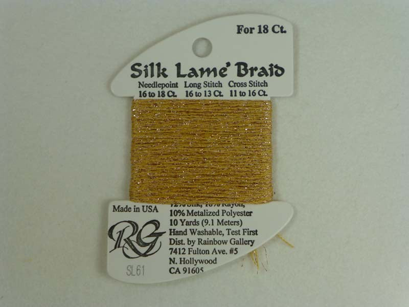 Silk Lame Braid SL61 Sand Gold