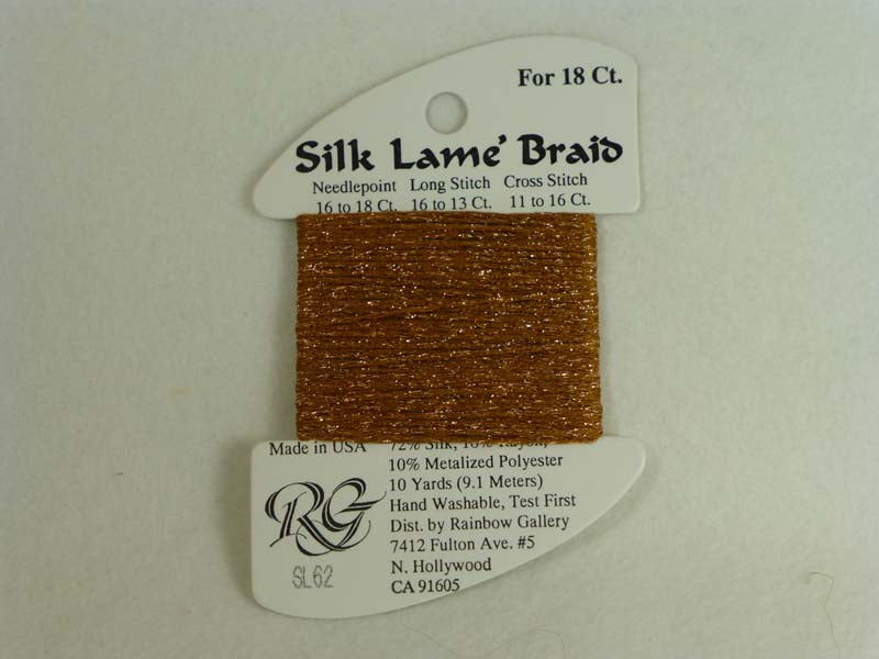 Silk Lame Braid SL62 Dark Sand Gold