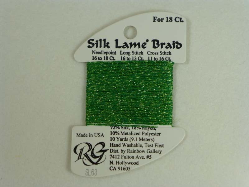 Silk Lame Braid SL63 Emerald