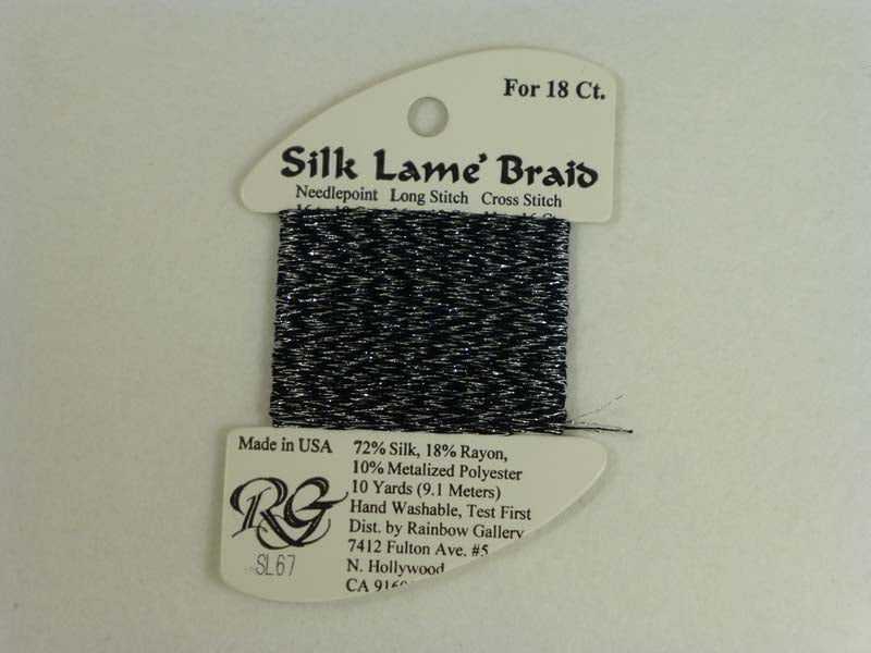 Silk Lame Braid SL67 Antique Silver