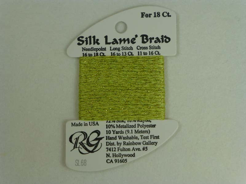 Silk Lame Braid SL68 Pale Avocado