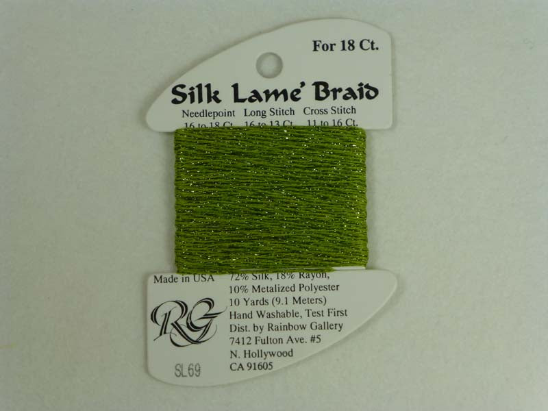 Silk Lame Braid SL69 Medium Avocado
