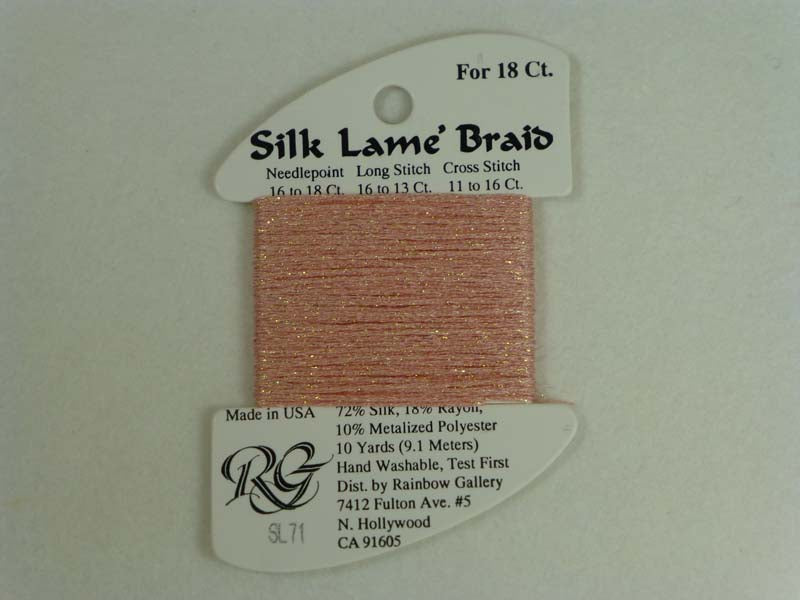 Silk Lame Braid SL71 Peach