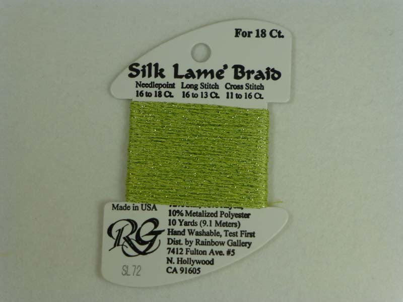 Silk Lame Braid SL72 Lite Chartreuse