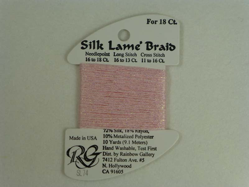 Silk Lame Braid SL74 Pale Pink