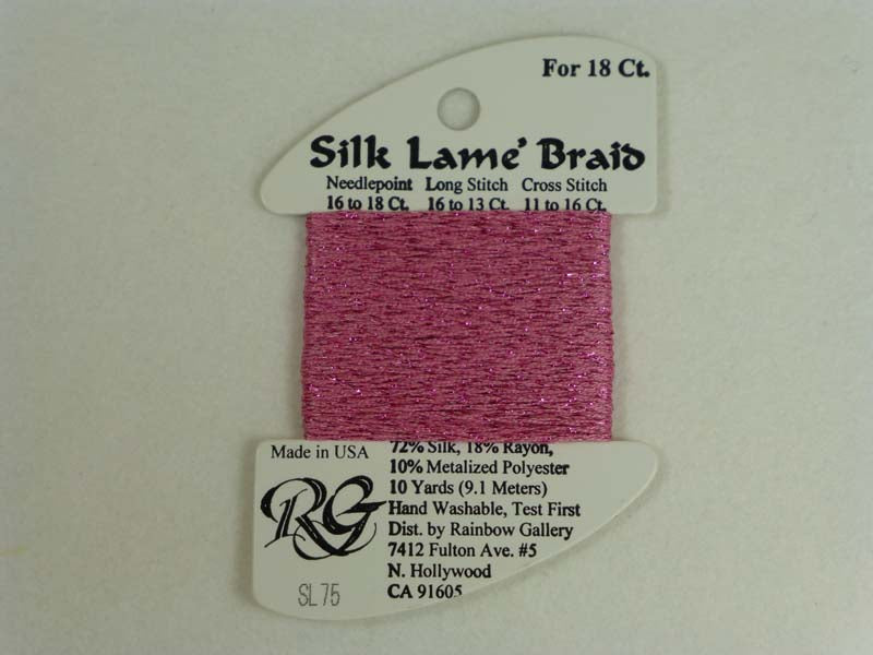 Silk Lame Braid SL75 Wild Rose