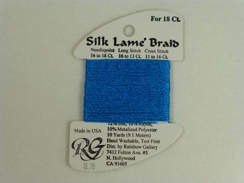 Silk Lame Braid SL76 Peacock Blue