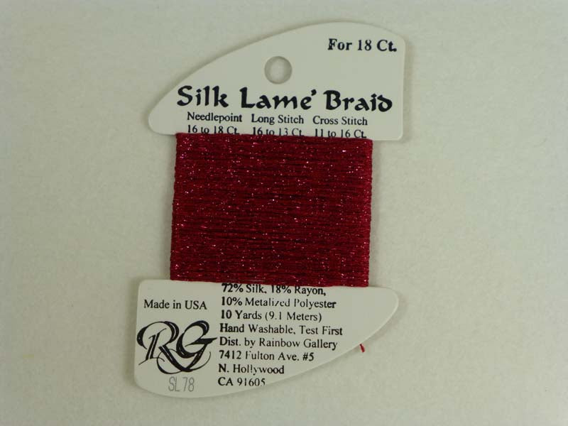 Silk Lame Braid SL78 Cherry