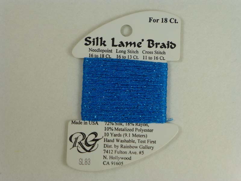 Silk Lame Braid SL83 Dark Turquoise