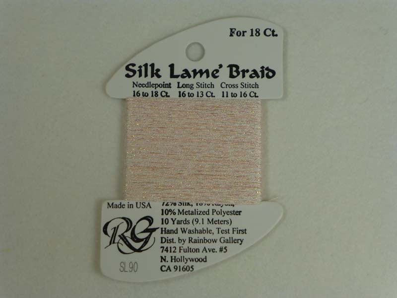Silk Lame Braid SL90 Barely Pink