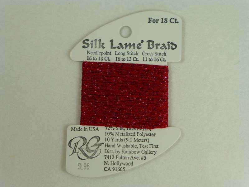 Silk Lame Braid SL96 Cranberry