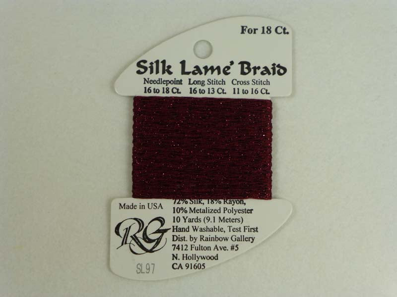Silk Lame Braid SL97 Ruby Red