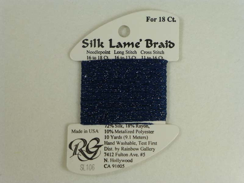 Silk Lame Braid SL106 Dark Denim