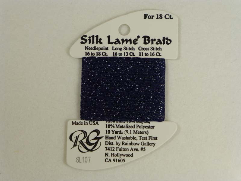 Silk Lame Braid SL107 Deep Cobalt