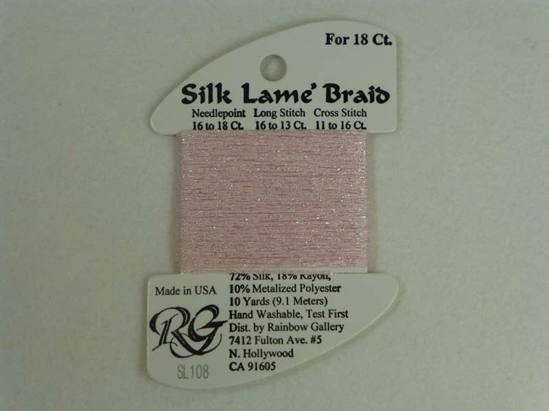 Silk Lame Braid SL108 Soft Pink