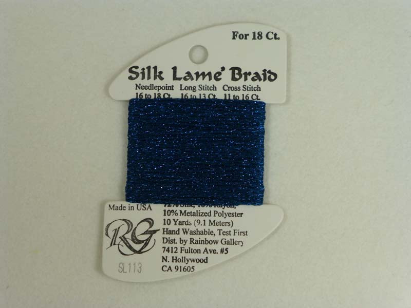 Silk Lame Braid SL113 Dark Lagoon
