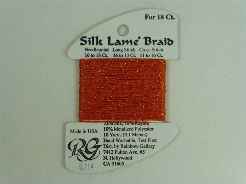 Silk Lame Braid SL114 Lite Pumpkin