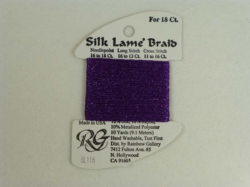 Silk Lame Braid SL116 Medium Violet