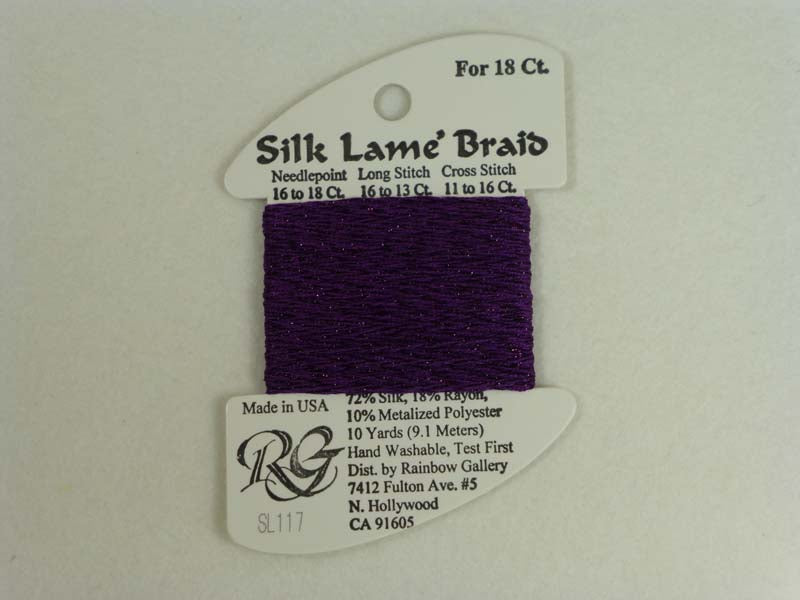 Silk Lame Braid SL117 Dark Violet