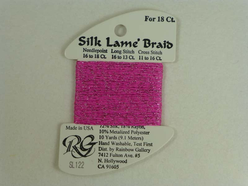 Silk Lame Braid SL122 Hot Pink