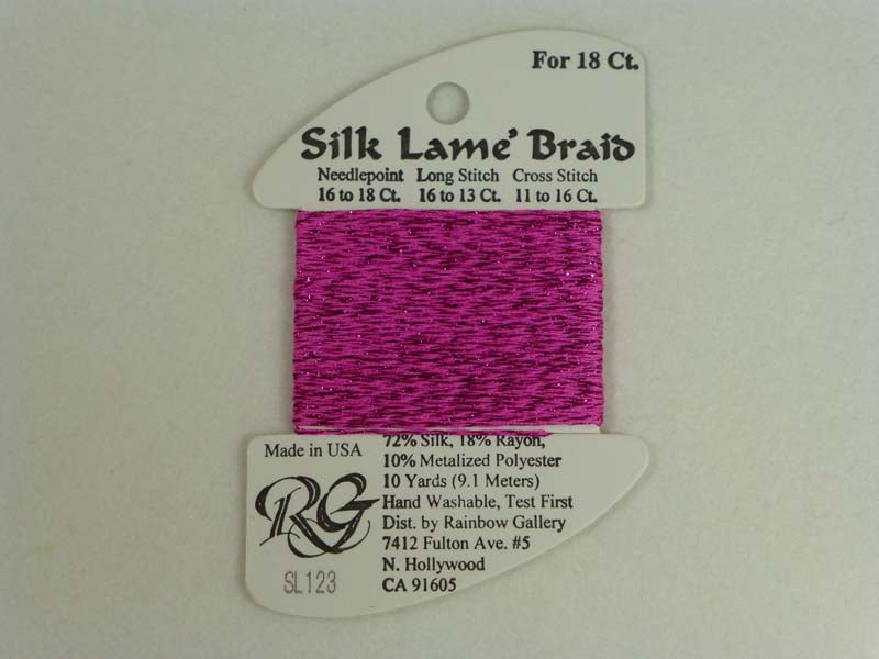 Silk Lame Braid SL123 Dark Hot Pink