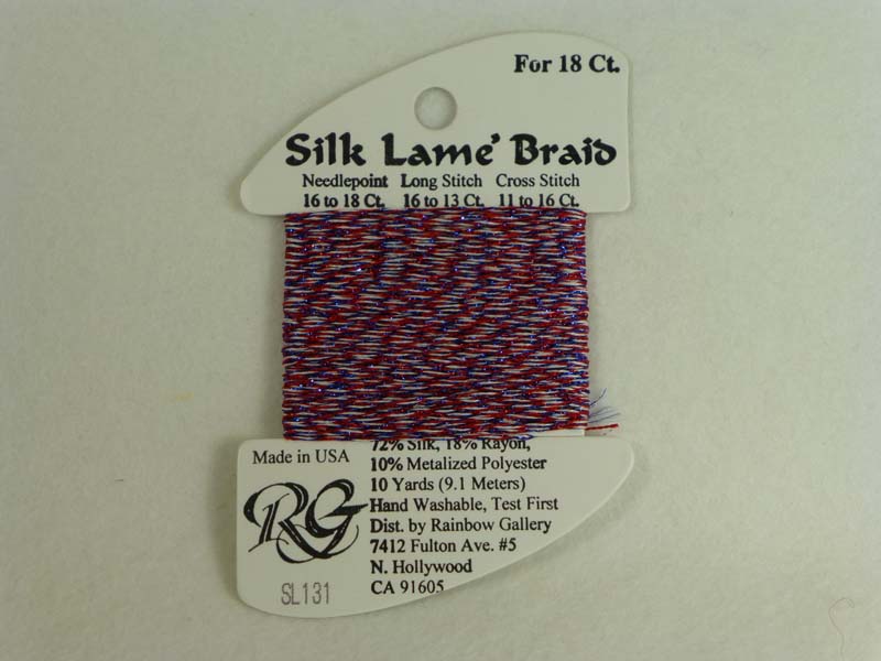 Silk Lame Braid SL131 Fourth of July