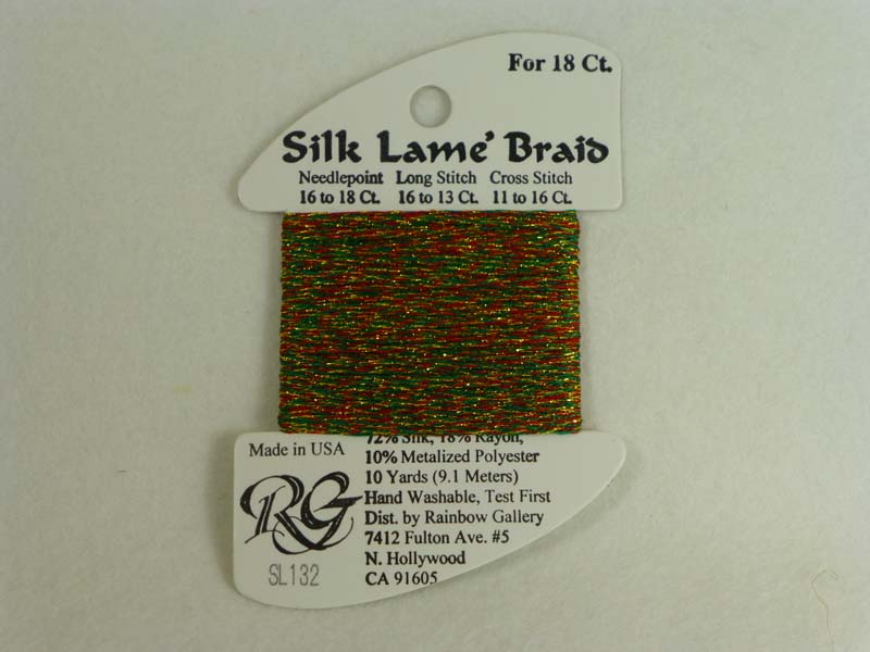 Silk Lame Braid SL132 Christmas